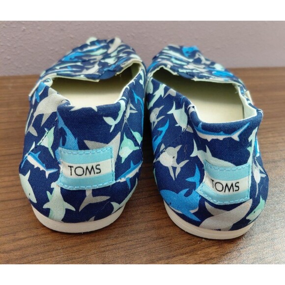 Toms Alpargata Women's Size 8 Slip On Flats Multi Shark Pattern - Picture 4 of 7
